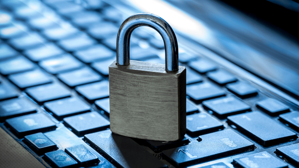 an image of a padlock on a digital background