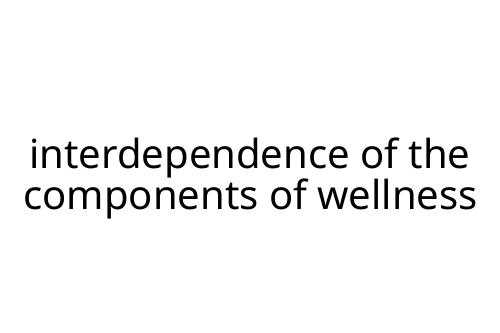 interdependence of the components of wellness