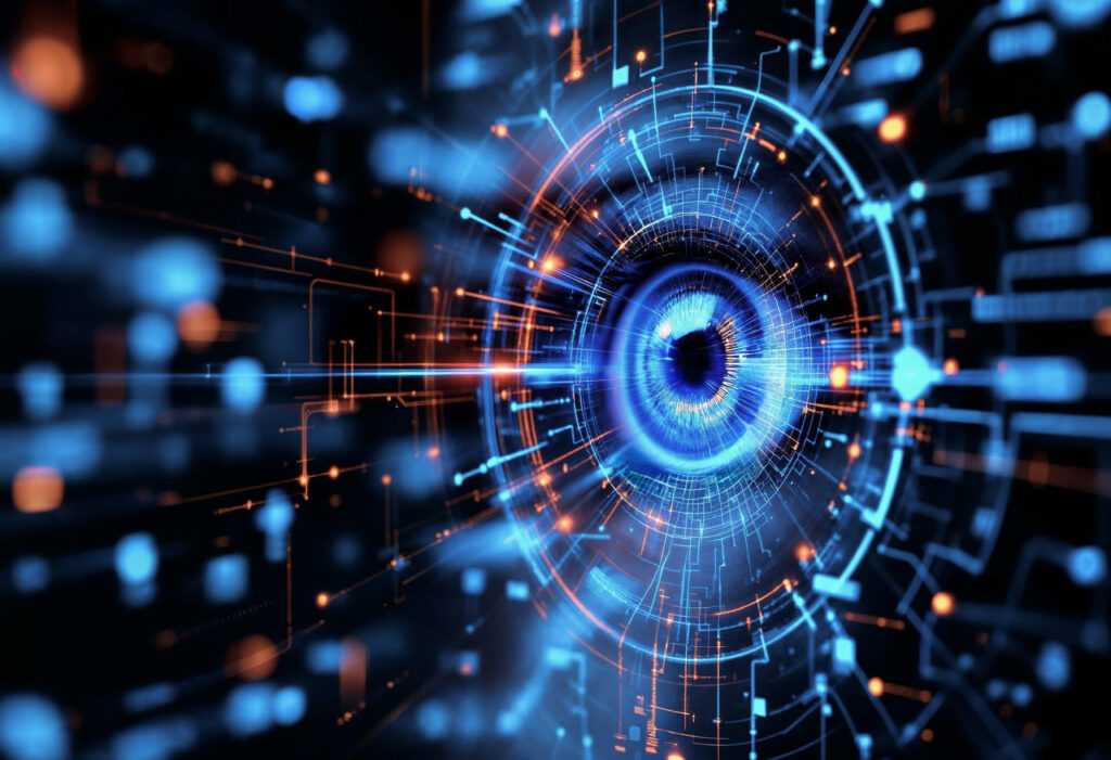 digital eye futuristic ai technology concept